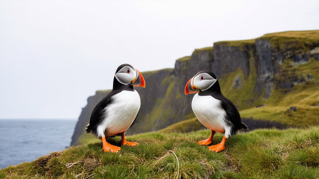 Puffins at Vestmanna