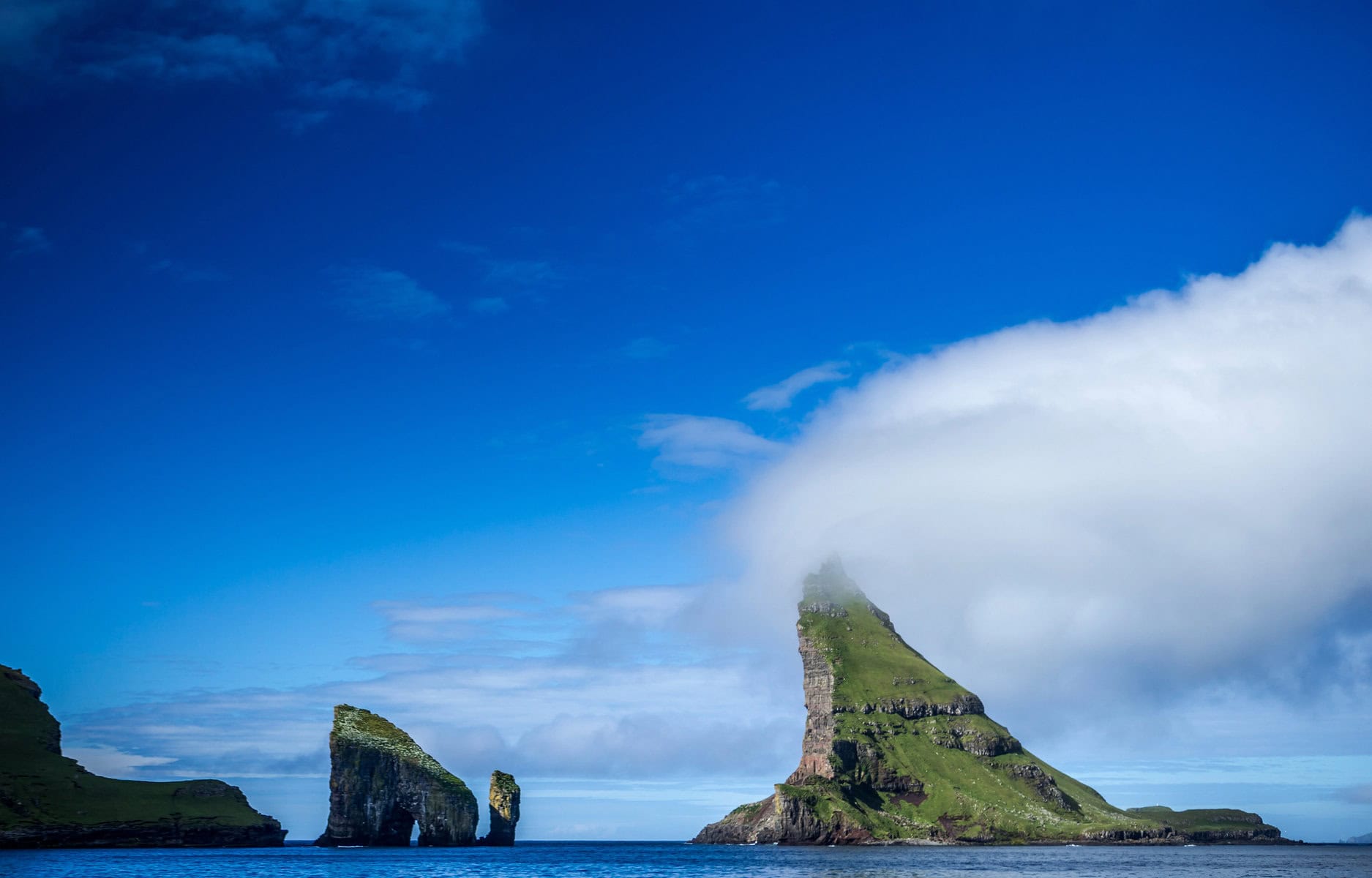 Sunny day at Faroe Islands