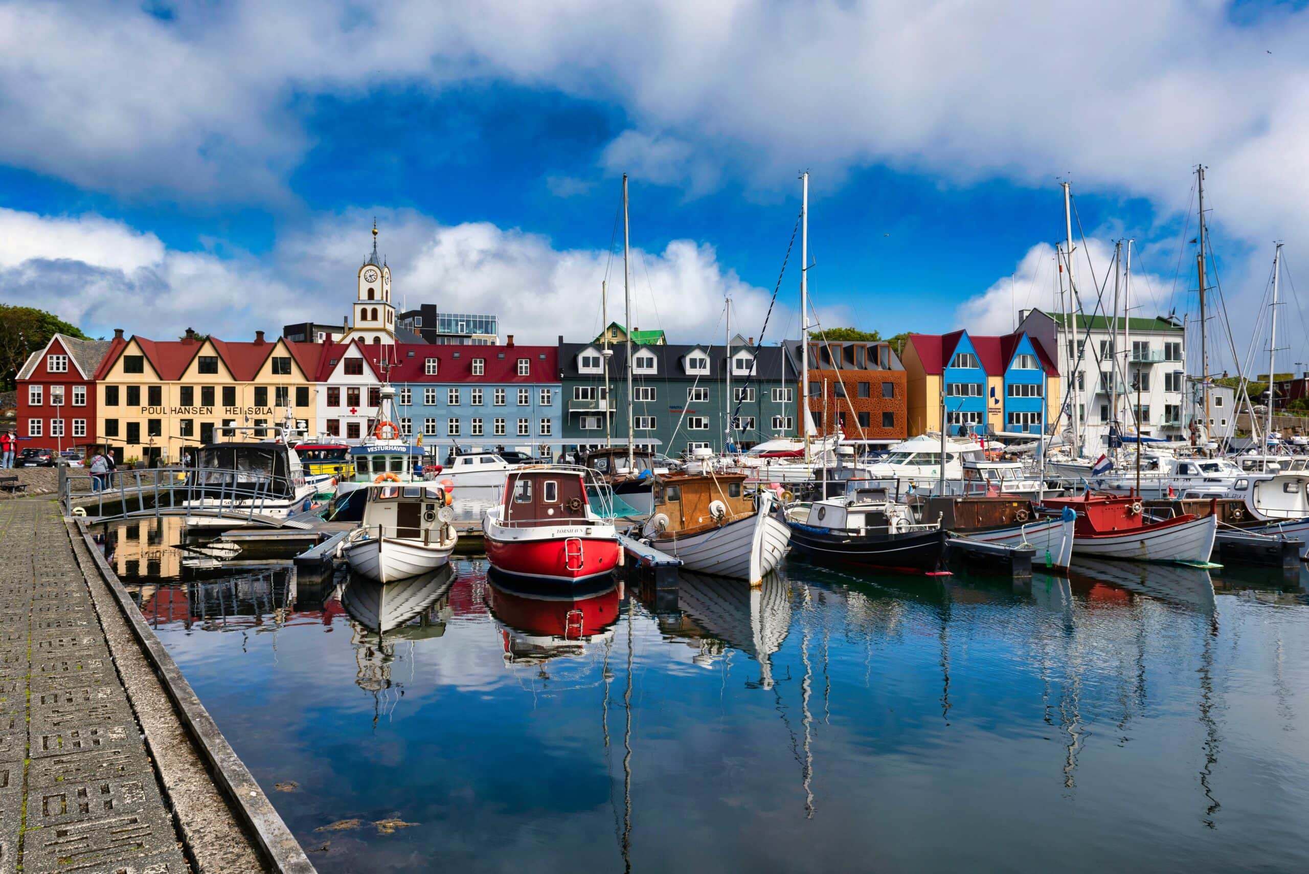 A view of the Faroe Islands capital Tórshavn, situated in the North Atlantic Ocean